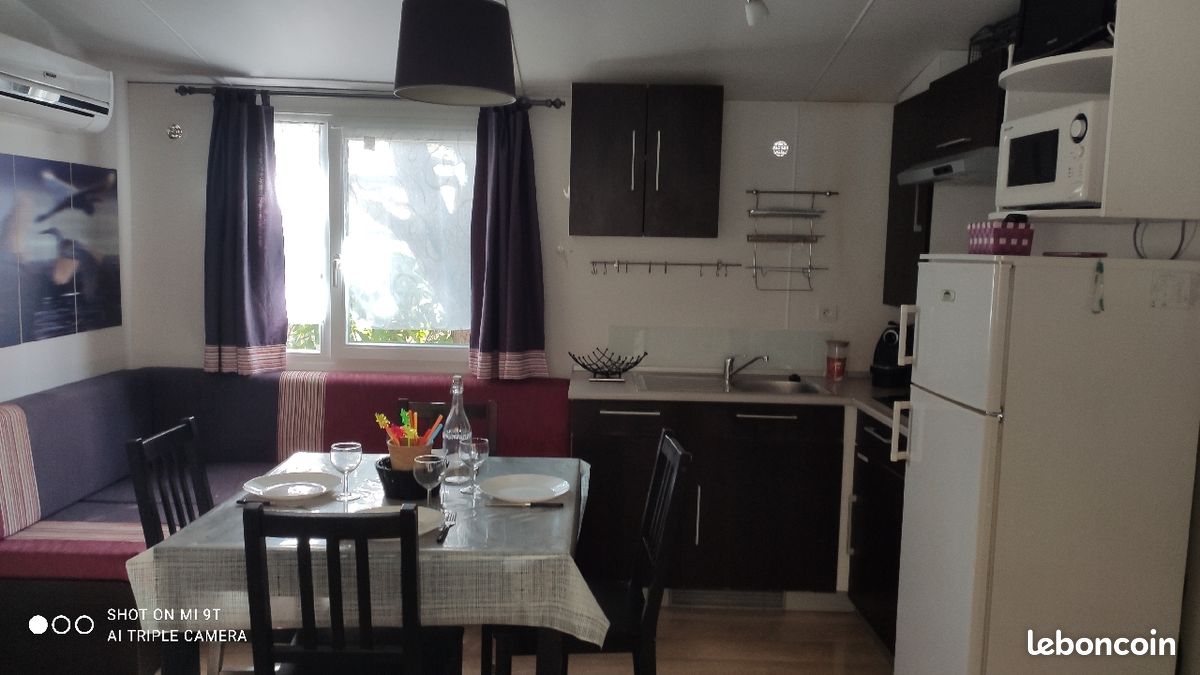 Camping 4* en bordure de la Méditerranée : Mobil Home climatisé tout confort pour 4/6 pers - 3ch (image 9)