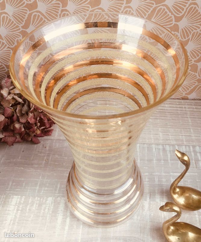 Vase Vintage Fifties 1950 Or (image 2)