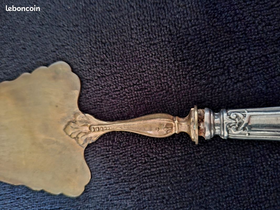 ​Pelle à tarte ancienne en argent fourré et métal doré Style Louis XVI (image 5)