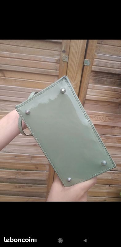 Sac vernis kaki vintage Zara (image 3)