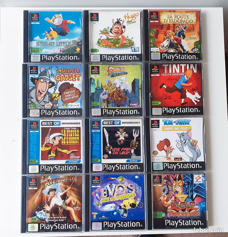LOT de 16 jeux playstation 1 ps1 sony no tested sold hs psone