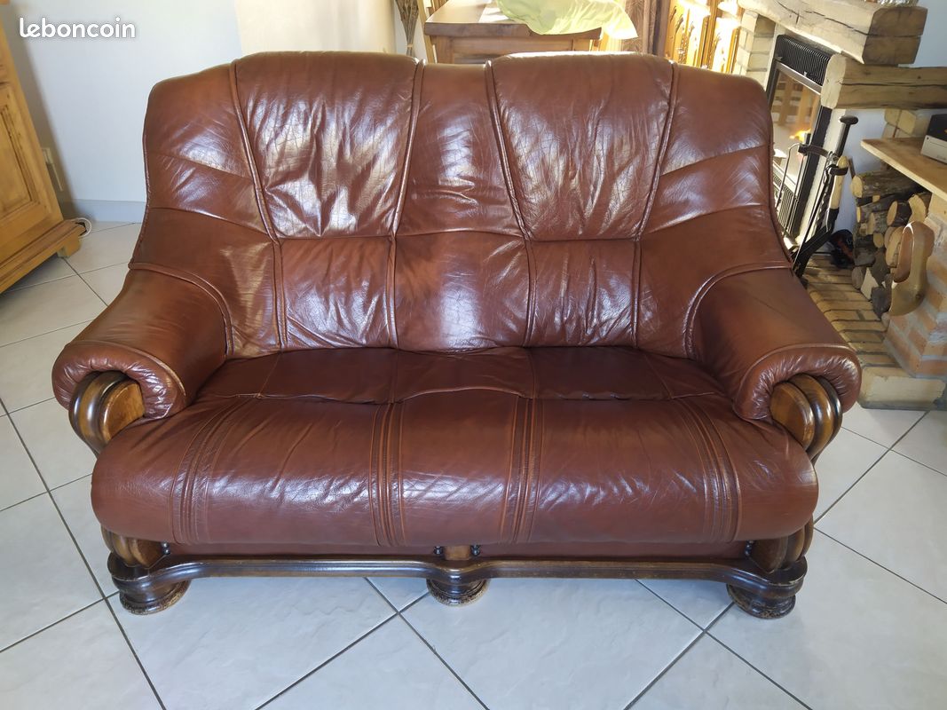 Canapé cuir (image 1)