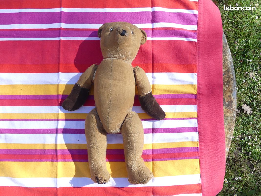 Peluche Vintage, Ours Ancien, Teddy Bear, 40 cm. - FR