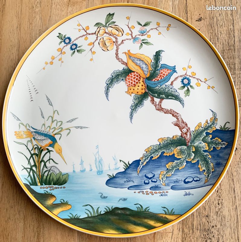 Plat à tarte Gien – Collection Magellan – 32 cm – Parfait état (image 1)