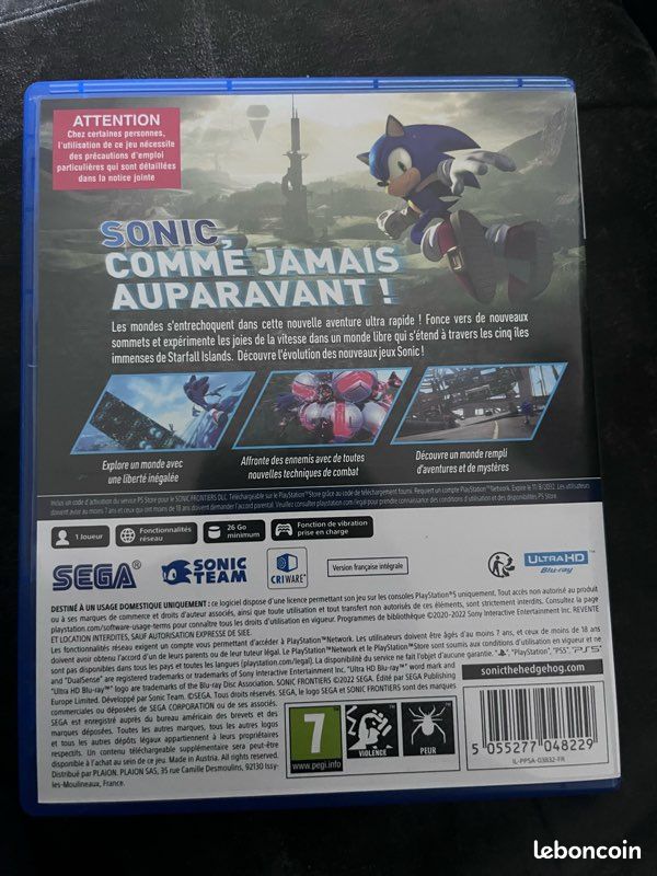 Jeux sonic frontiers PS5 (image 2)