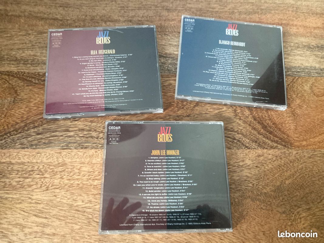 3 CD Musique Jazz / Blues (Reinhardt, Fitzgerald, Hooker) (image 2)