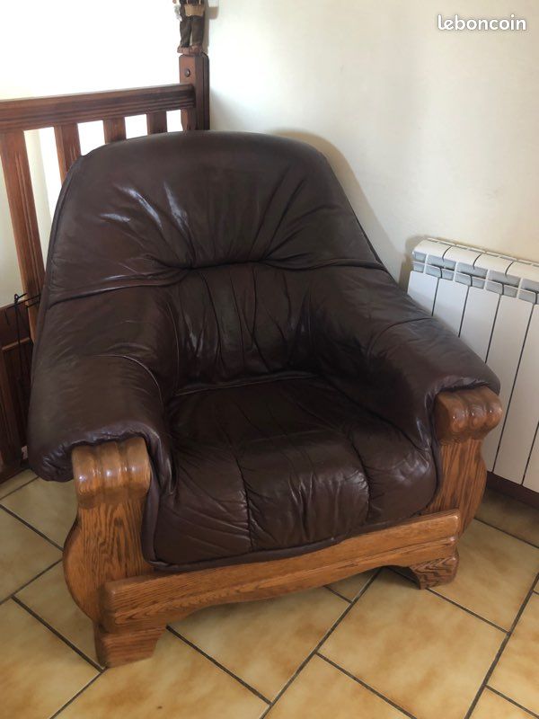 Fauteuil cuir (image 1)