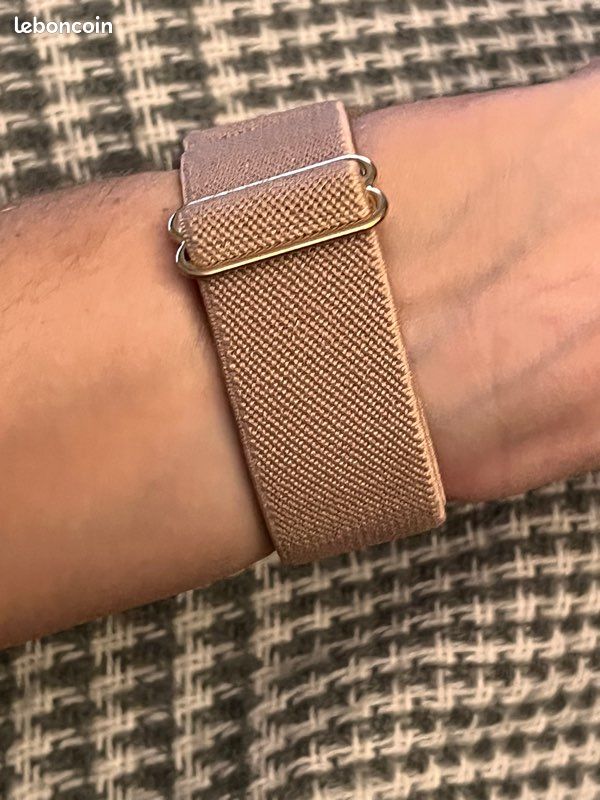 🍁Bracelet extensible montre Apple Watch 42mm, 44mm, 45mm, SE et Ultra 1 2 3 49mm couleur beige nude (image 4)