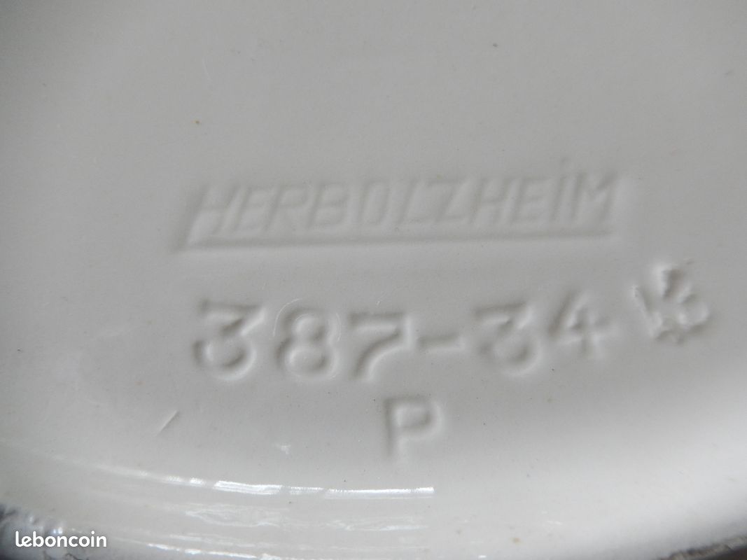 Plateau en céramique fleurie Herbolzheim - vintage (image 8)