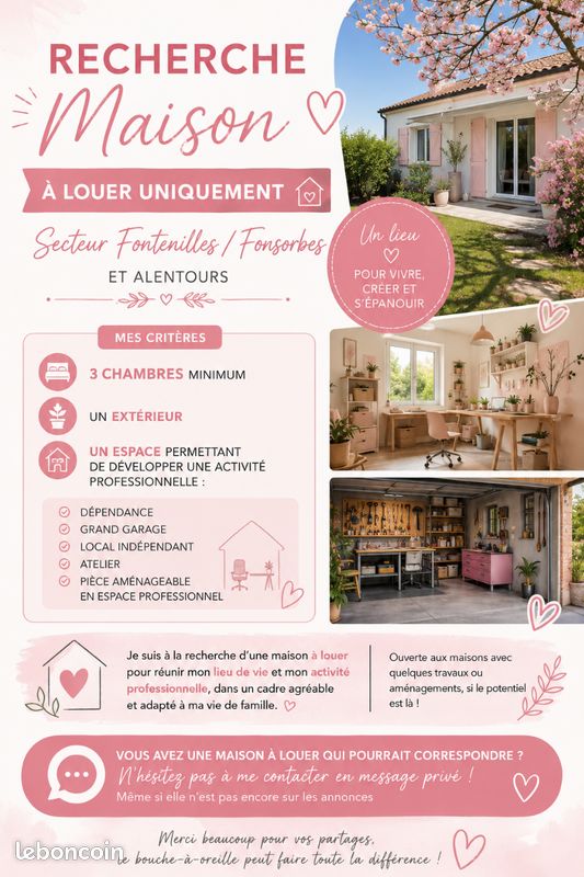 Maison 4 pièces 70 m² · à Fontenilles · 70 m² · 1 100 €