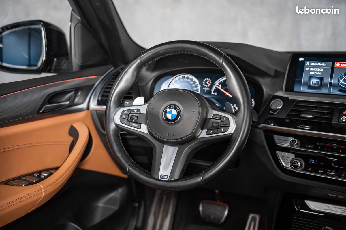 BMW X3 (G01) xDrive 20d 190 CH - Pack M Sport - Phytonic Blau - Cuir Cognac - Toit Ouvrant - Audio Hi-Fi - Feux Arrière LCI - Carnet & Suivi Complet BMW (image 9)