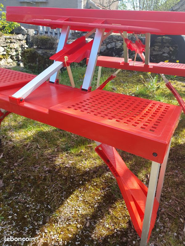 Table De Pique-nique Pliante Enfant - Vintage Rouge - Occasion