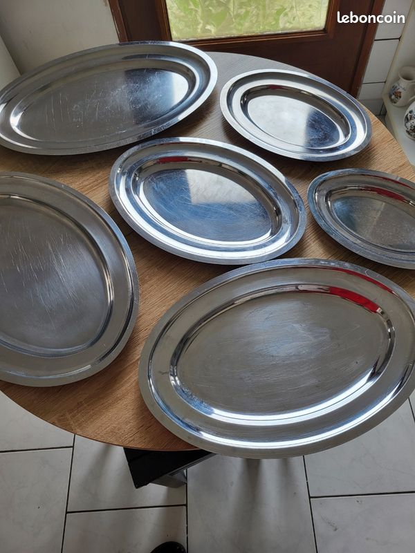 6 plats en inox (image 3)