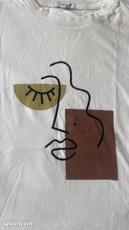 T-shirt à manches courtes BZB crème femme M (image 2)