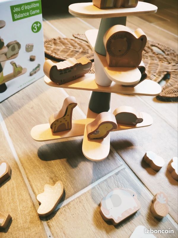 Figurines en bois animaux ferme beige - New classic toys
