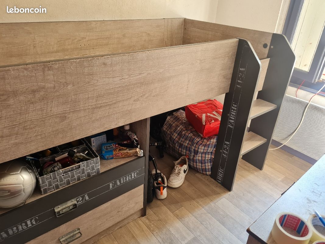 Lit combiné avec tiroir et bureau pour adolescents (image 3)