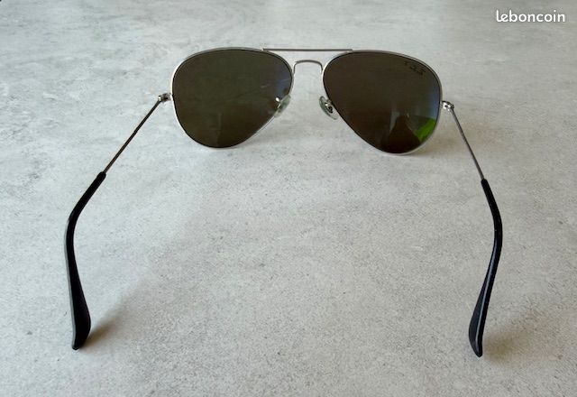 Lunettes de Soleil Ray-Ban Aviator Argent / Miroir - Avec Étui & Chiffon (image 5)