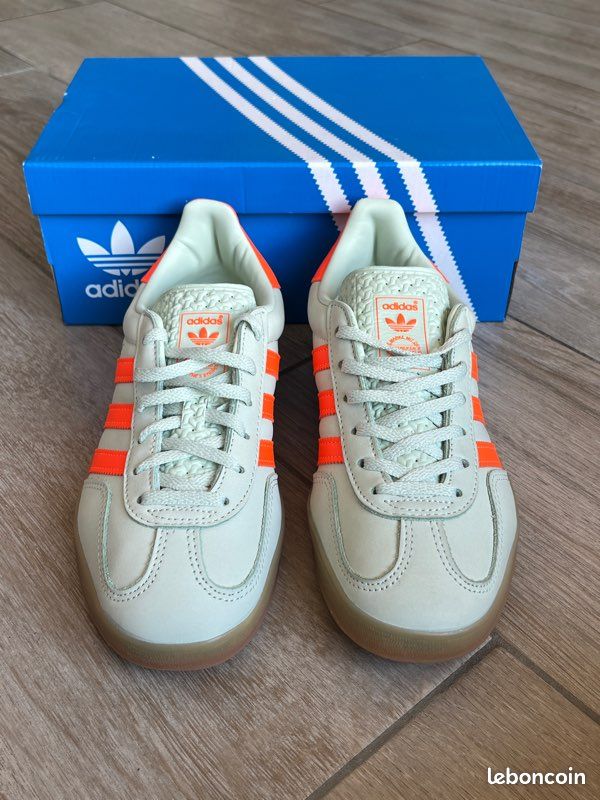 Adidas Gazelle Indoor Turquoise et Orange Chaussures