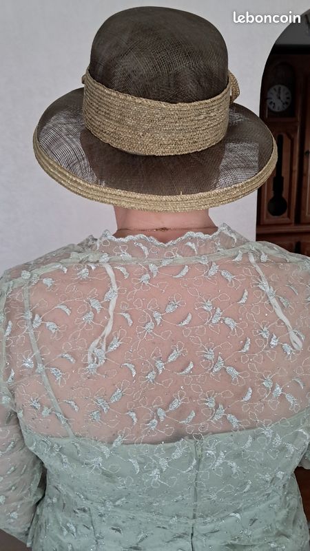 Chapeau de cérémonie dégradé de vert (image 4)