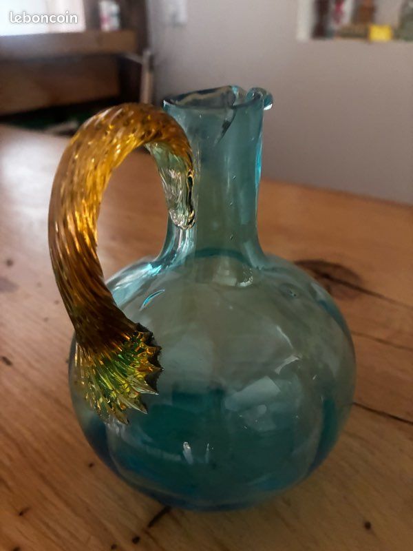 ANCIEN PETIT VERRE Emaille George Sand Ambre Et Bleu EUR 15,00 - FR ANCIEN PETIT VERRE Emaille George Sand Ambre Et Bleu EUR 15,00 - FR