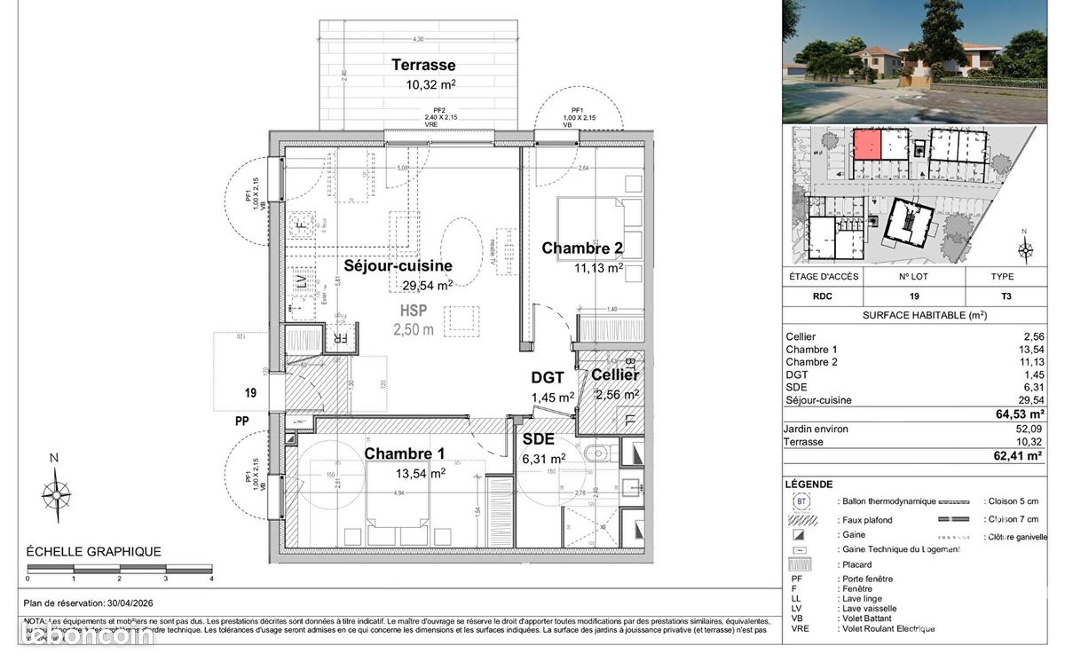 Appartement 3 pièces 65 m² · à Tosse · 65 m² · 297 000 €