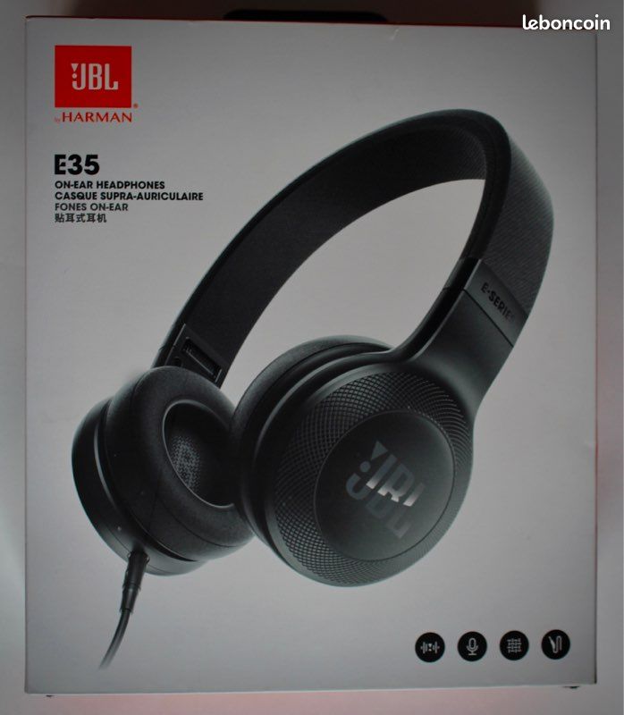 Casque audio JBL E35 supra-auriculaire noir (image 8)