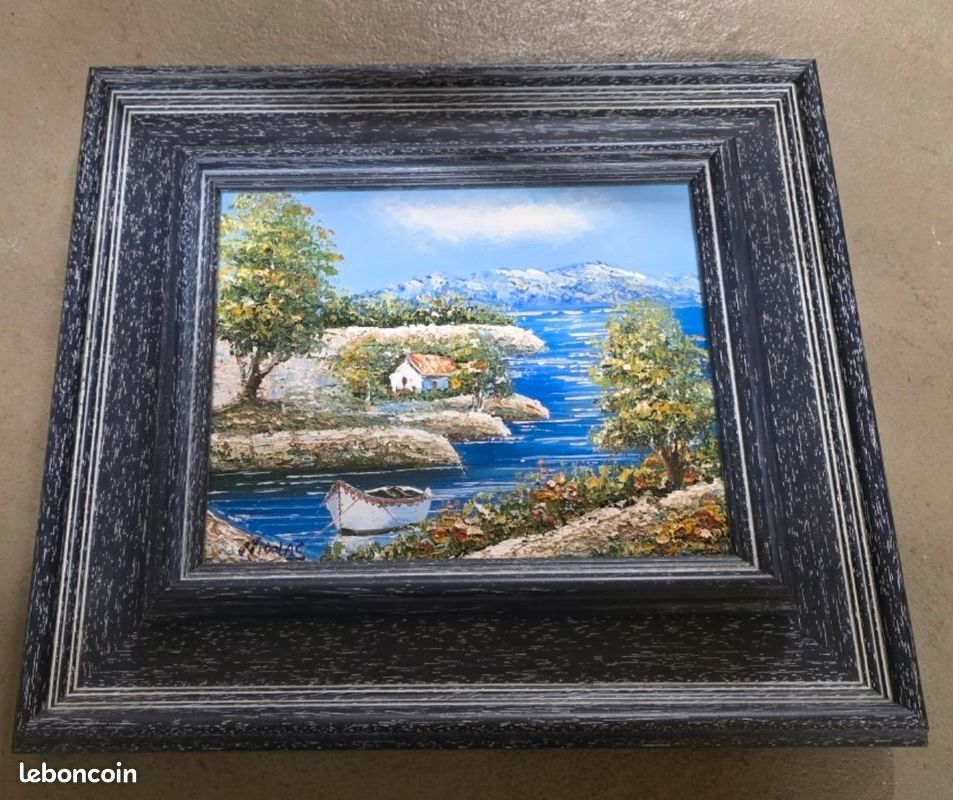 Tableau paysage Méditerranéen (avec Boîte à clés secrète) (image 1)