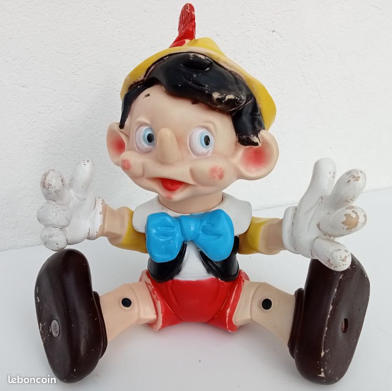 Jouet Vintage Pinocchio Rubbertoys - Pouet, Occasion, Pièce De Collection Années 70-80