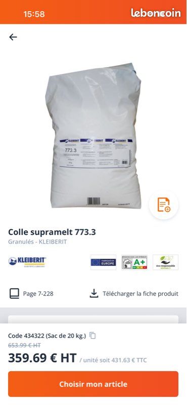 Colle pour plaqueuse (image 1)