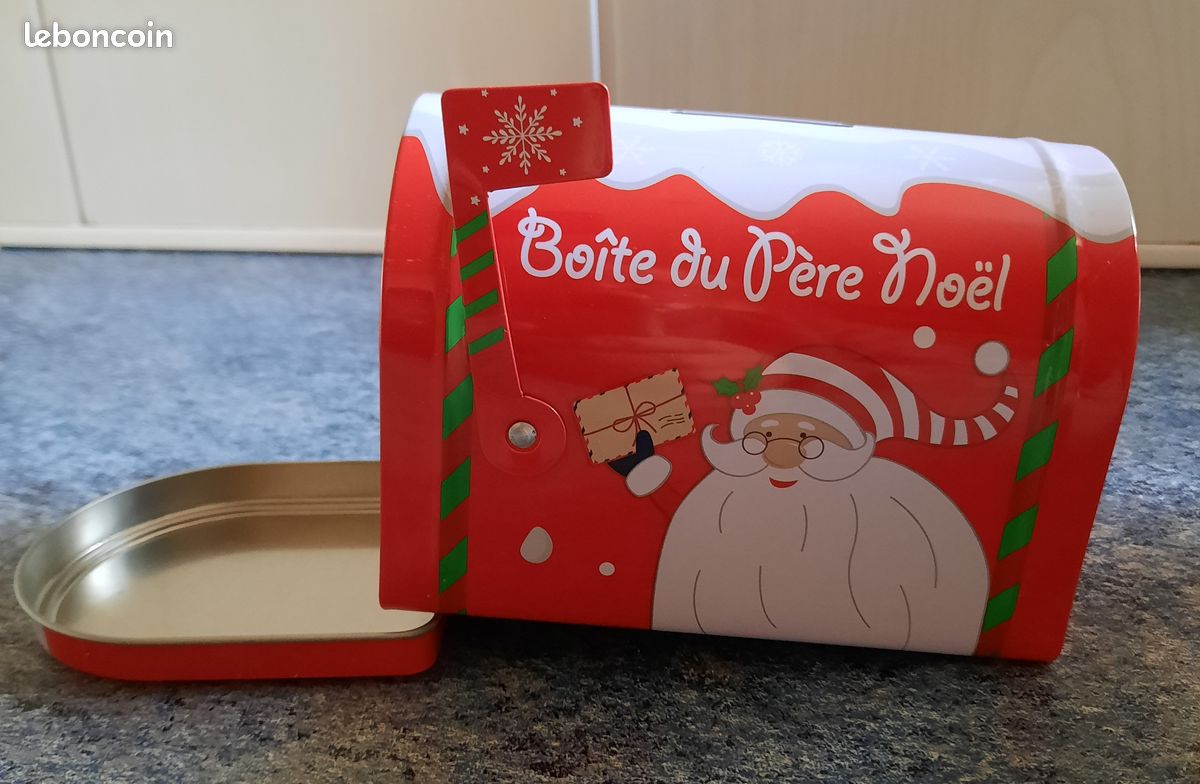 Boîte Aux Lettres Santa De Noël,4 Pièces Boîte En Fer-Blanc Vide | Aux