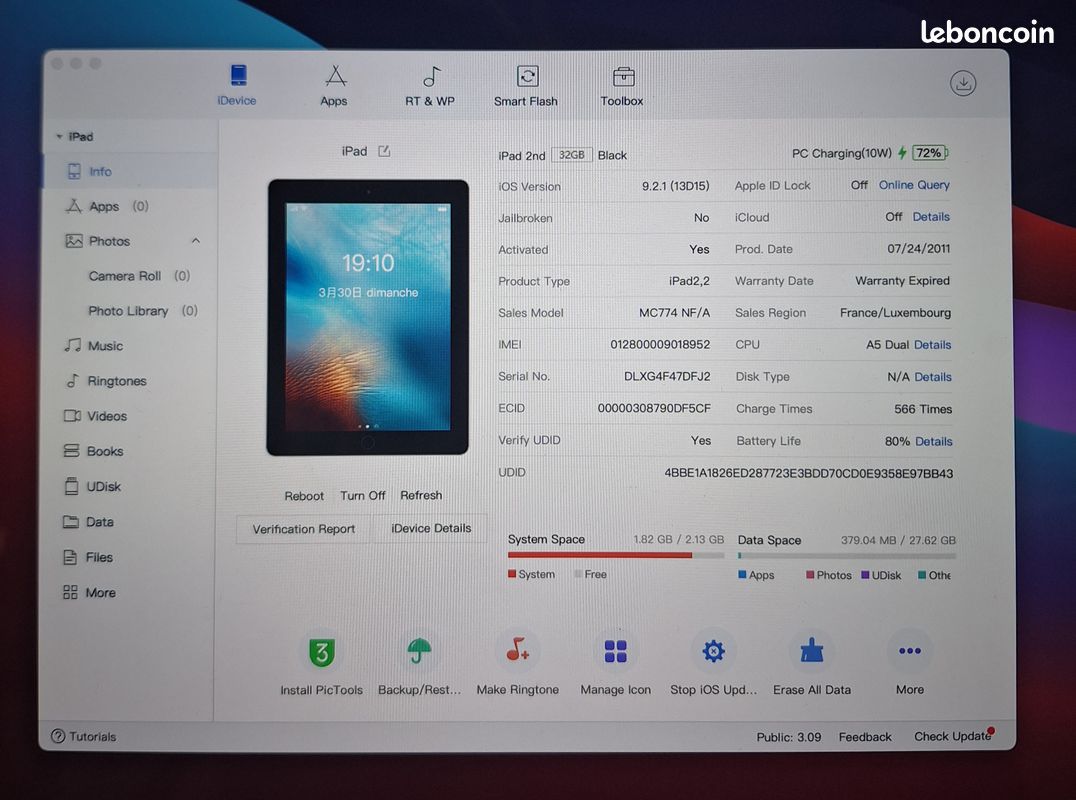 IPad Pro 1ère Génération 9,7" 64Go 4G - Écran Cassé - Pièce Ou Réparation