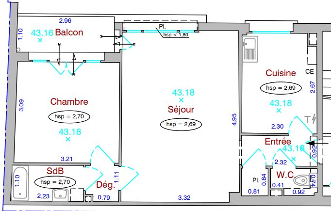 Appartement a louer suresnes - 2 pièce(s) - 43 m2 - Surfyn