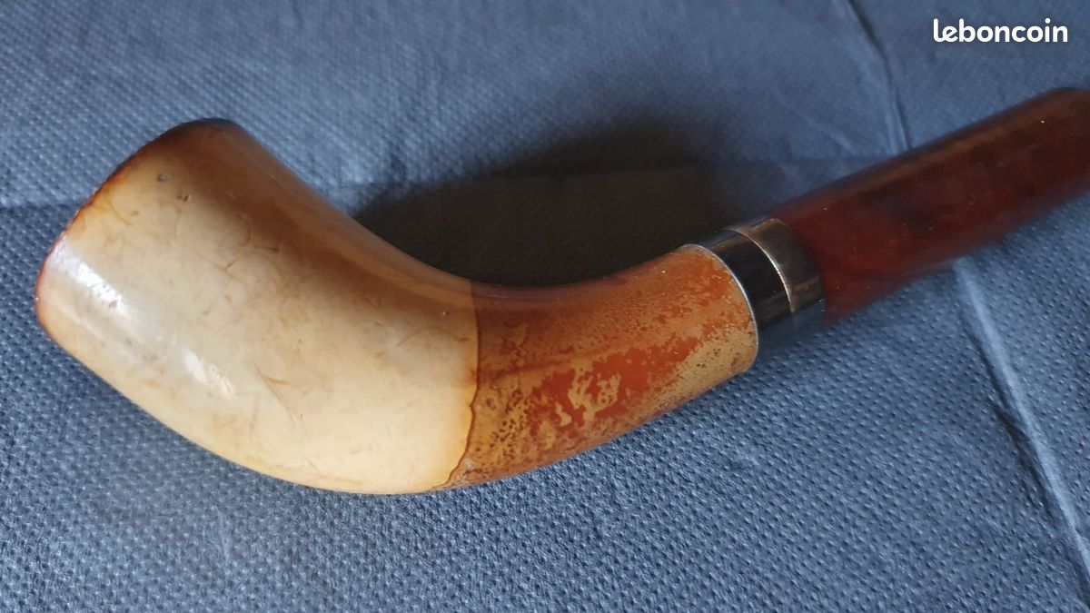 Pipe de salon / de lecture ancienne, fin du XIXe siècle ou du début du XXe siècle (Belle Époque) (image 4)