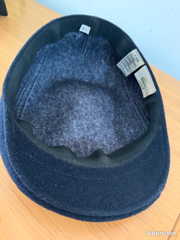 Beret Lacoste noir vintage (image 2)