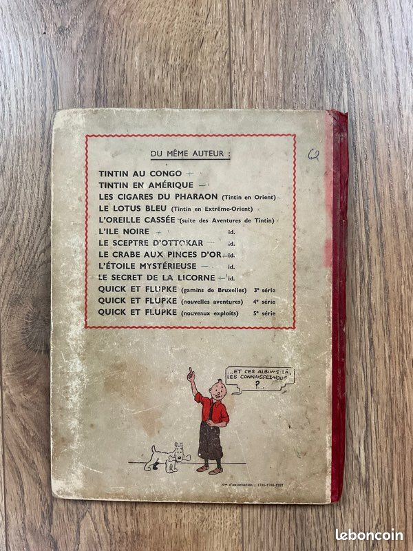 BD Tintin le secret de la licorne A20 de 1943 (image 1)