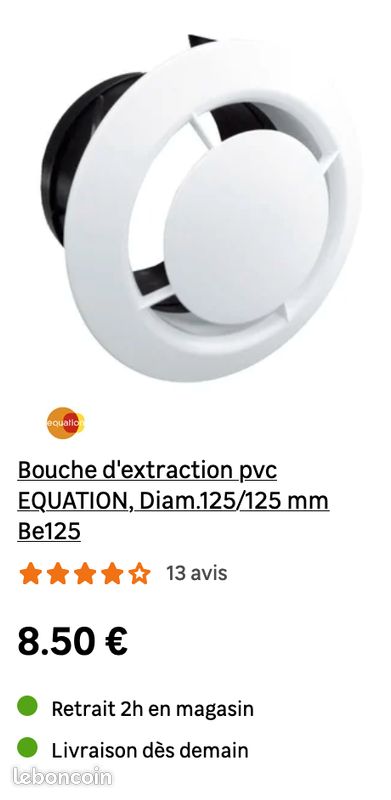 Cache VMC diamètre 12,5 cm (image 3)