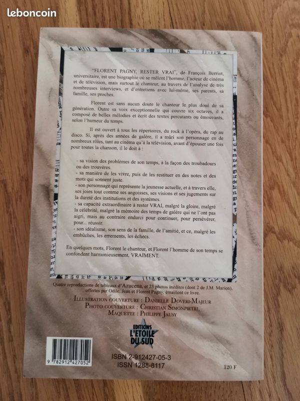 Livre Florent pagny 1998 (image 2)