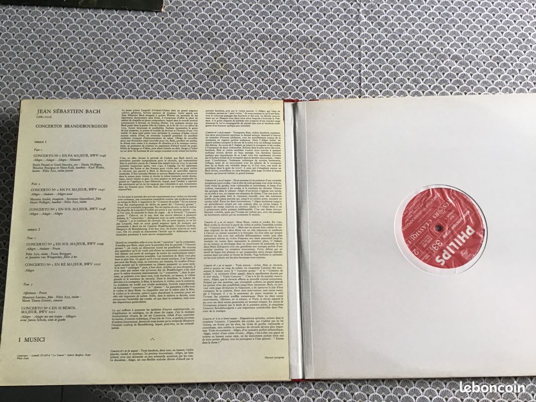 Coffret disques vinyles JSBach les six concertos brandebourgeois (image 2)
