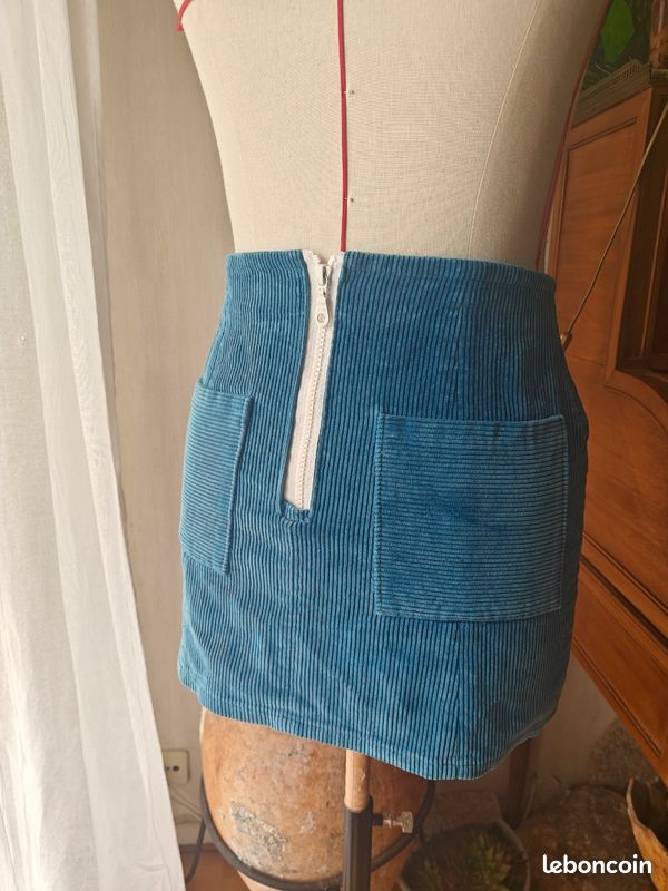 Jupe Longue Femme Taille 18, Velours Bleu En Cupro, Coupe A, Fermeture éclair - Mint Velvet (comme Neuve Avec étiquettes)