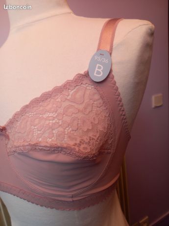 Soutien-gorge Dentelle Rose Fuchsia Variance - Taille 95B, Bonnet Balconnet - Occasion Très Bon état