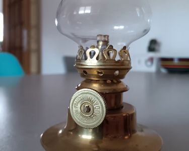 Lampe Tribord Bateau En Laiton Sea-Club, Brûleur à Pétrole, Hauteur 30 Cm, Neuve