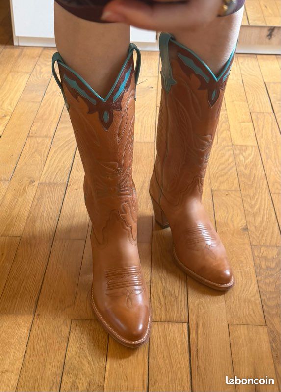 Eli 1957 Bottines et boots Bottes en cuir 5227AH-ORPHEO-MARINO Azul femme bleu | France