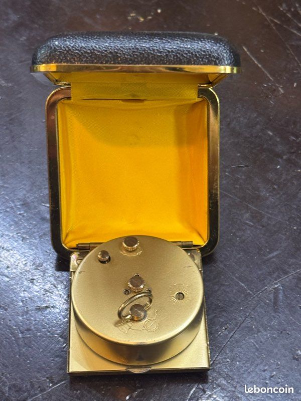 Horloge de voyage/pendule de voyage avec réveil - Laiton - - Catawiki