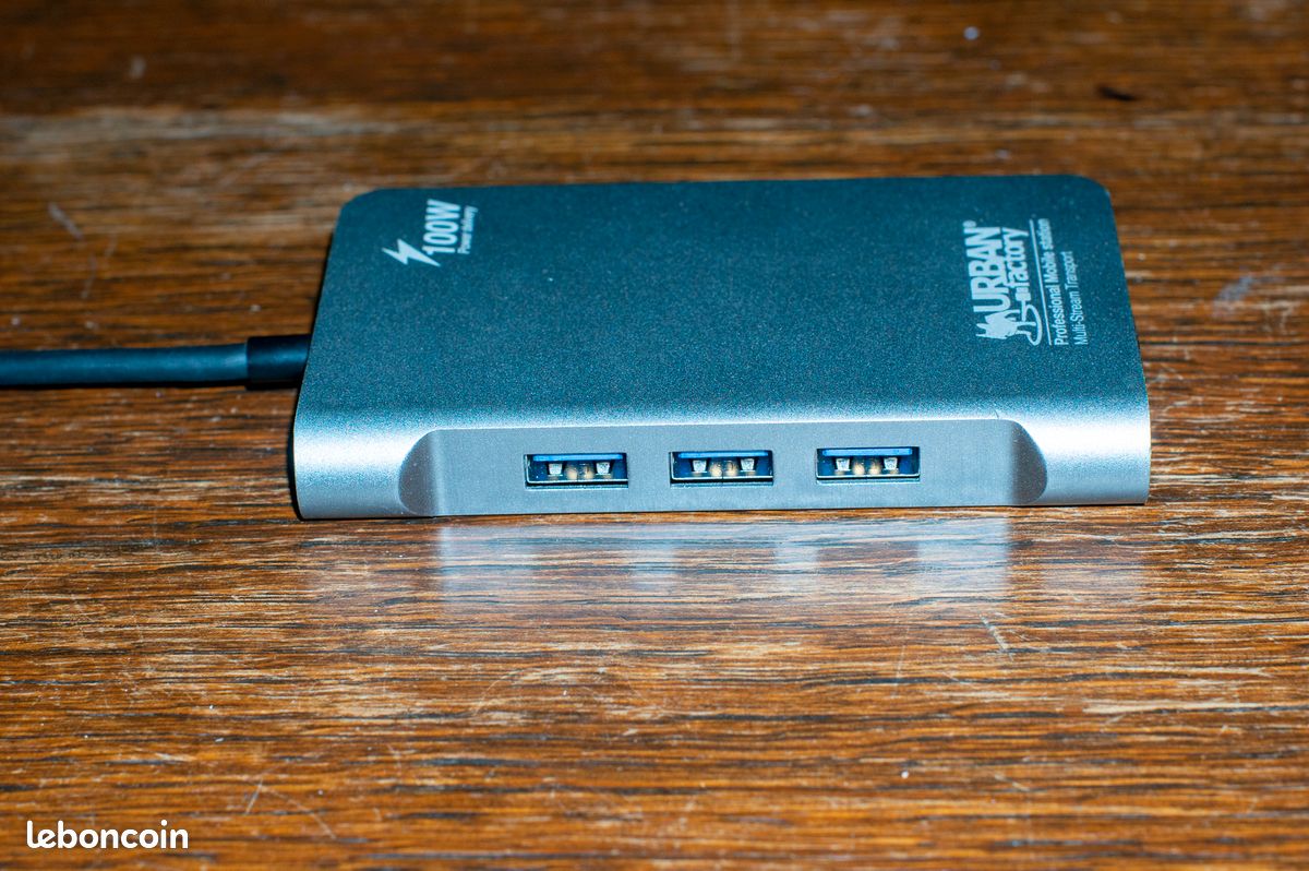 Station d'accueil 100W Hub USB HDMI ethernet VGA SD vers USB type C (image 5)