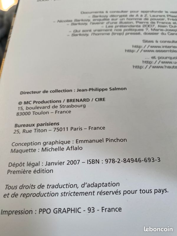 Bd Tout sur Sarko.Ed janvier 2007 (image 4)
