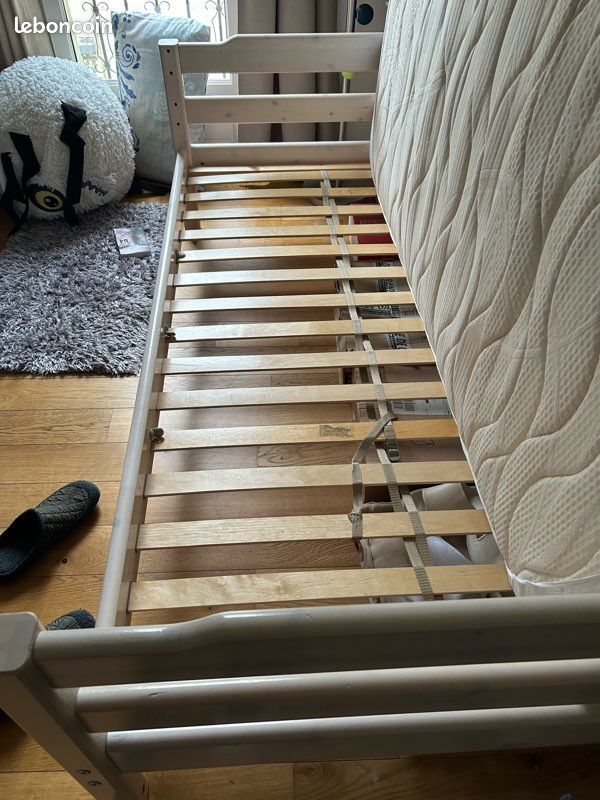 Lit 90x190 + matelas (image 2)