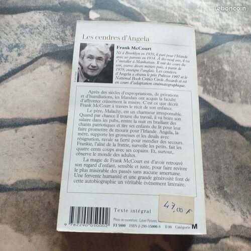 [Livre] LES CENDRES D'ANGELA. Une enfance irlandaise - Etat correct (image 2)