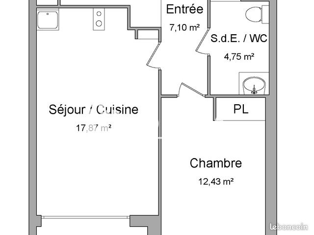 Appartement a louer begles - 2 pièce(s) - 42 m2 - Surfyn