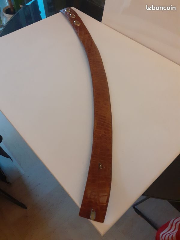 Ceinture maron facon croco (image 3)