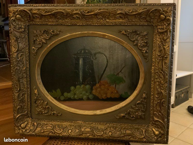 Tableau ancien (nature morte) avec encadrement (image 1)